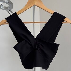 Abercrombie & Fitch Black Twist-Front Crop Top